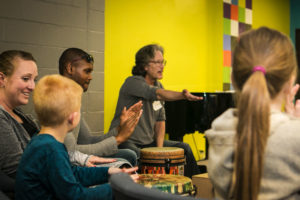 Our quarterly drum circle. Drum lessons for children.