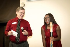 Board Member Toby Gallegos with Sierra Taylor at Colorado Gives Day.