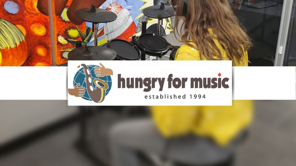 Hungry For Music Gifts Electric Drum Kit To A Child's Song To Use In Their Music Education Programming