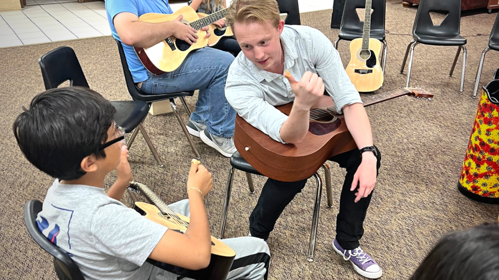 Free Weekly Guitar, Piano and Drum Instruction for Children Grades 1-12