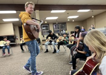 Evan Knapp teaching at Northglenn Alliance community outreach program